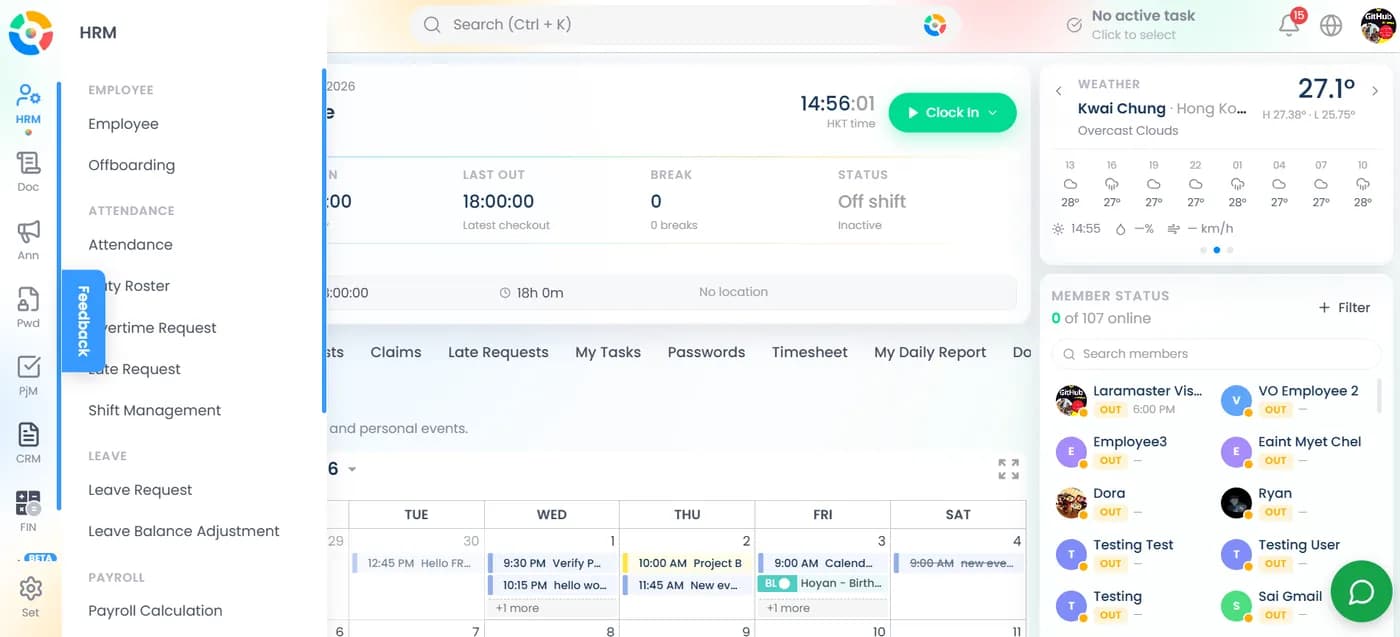 A complete HR suite — attendance, leave, payroll and offboarding