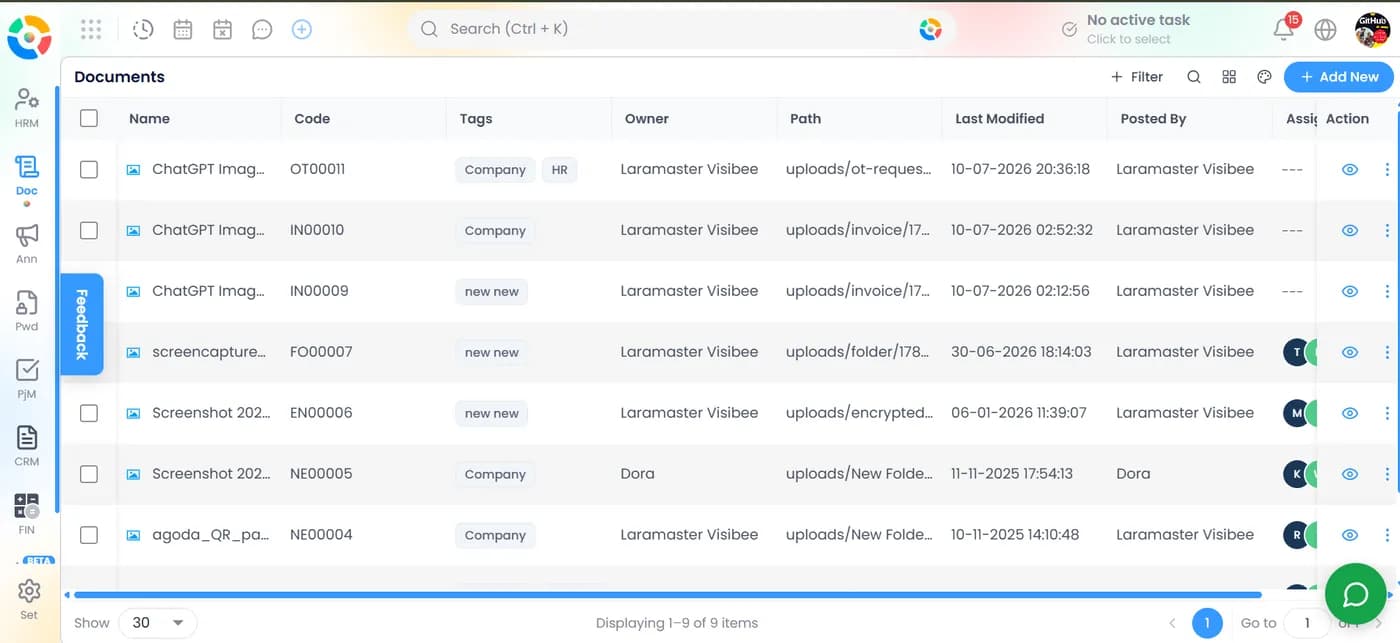 Every file in one place — tagged, owned and version-tracked